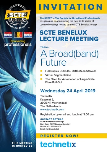 SCTE Benelux Lecture Leaflet