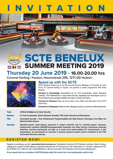 SCTE Benelux Summer Lecture Invite