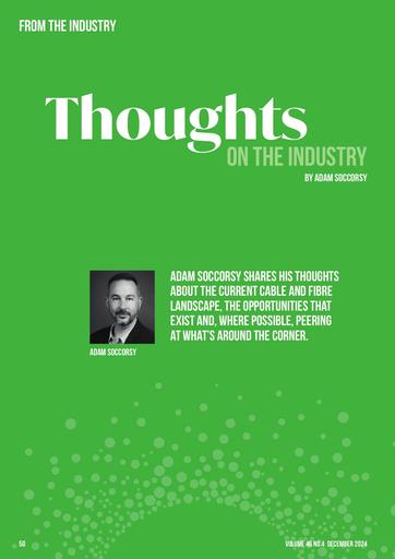 THOUGHTS ON THE INDUSTRY BY ADAM SOCCORSY